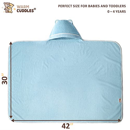Premium Toddler Towels with Hood - Extra Soft Rayon from Bamboo Toddler Bath Towel (Blue) - color: Blue