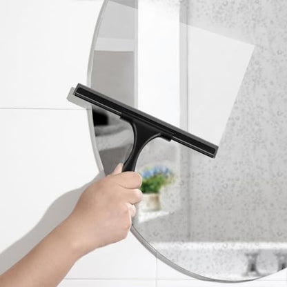 SetSail Squeegee & Toilet Brush and Holder, All-Purpose Window Squeegee for Tile Shower Walls, Sink, Mirror, Bathroom, Car Window