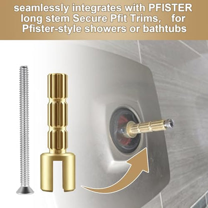 970-0770 Stem Adapter with Screw Replace Plumbing Equipment Replacement for Pfister Securepfit Trims, Tub and Faucet Accessories, Shower Handle Stem Extension, Valve Extender Trim Repair