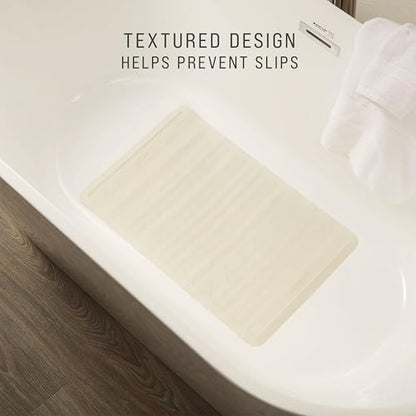 Rubbermaid Commercial Products Safti-Grip Bath Mat, Medium, White, Suction-Backed, Non-Slip for Commercial/Residential Use for Shower Stall/Bathtub/Bathroom - size: Medium