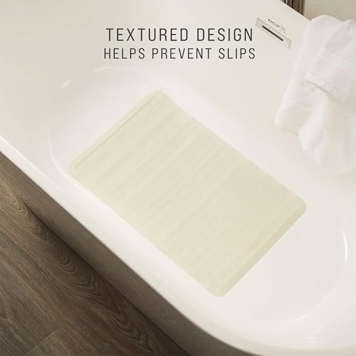 Rubbermaid Commercial Products Safti-Grip Bath Mat, Large, White, Suction-Backed, for Commercial/Residential Use for Home/Hotel/Shower/Bathtub - size: Large