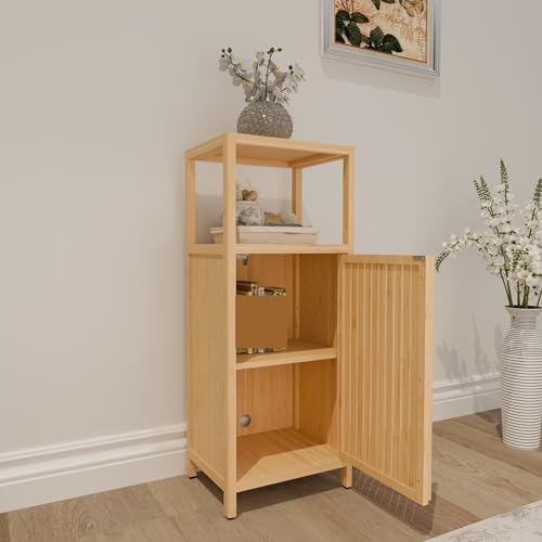 Bookcase Storage Cabinet, 41 Inch Multi-Scene Use Large Capacity Single Door Locker with One Shelf,for Kitchen Home