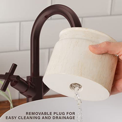 Creative Scents Rustic Luxe Beige 4 Piece Bathroom Accessories Set | Includes Soap Dispenser, Toothbrush Holder, Tumbler Cup & Soap Dish - style: 4 Piece Set