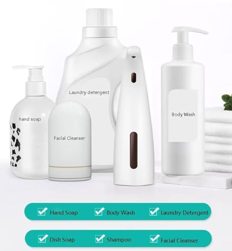 Soap Dispenser,Touchless Bath Kitchen Countertop Automatic Soap Dispenser with Infrared Motion Sensor,IPX6 Waterproof.Perfect for Bathroom and Kitchen. - color: White-fixed Dispenser