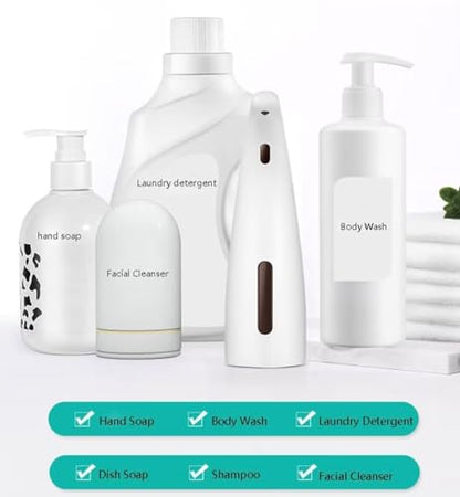 Soap Dispenser,Touchless Bath Kitchen Countertop Automatic Soap Dispenser with Infrared Motion Sensor,IPX6 Waterproof.Perfect for Bathroom and Kitchen. - color: White-fixed Dispenser