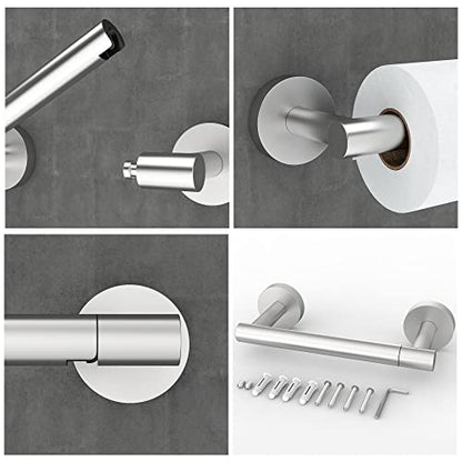 RARXTR Brushed 2 Pack Toilet Paper Holder SUS304 Stainless Steel Double Post Pivoting Toilet Paper Roll Holder Wall Mounted Toilet Tissue Holder for Commercial Bathroom RV - color: Brushed Nickel, size: Wall Mount 2 Pack