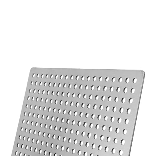 Square Drain Cover Grates,4.9" x 4.9" 304 Stainless Steel Drainage Grate Cover Replacement Floor Drain Strainer for Shower, Bathroom Floor, Balcony, and Outdoor Garden Drains - size: 4.9" x 4.9"