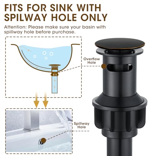 Oil Rubbed Bronze Bathroom Faucet,Bathroom Sink Faucet 3 Hole | , 360° Rotatable Spout, 2 Handles, 3 Hole Widespread, Pop Up Drain & Supply Lines Included, Antique Style (L2304-ORB) - color: ORB Bronze