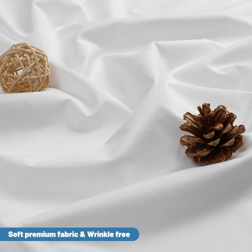 1 Pack Water-Repellent Fabric Shower Curtain Liner, 54x78 White | 100% polyester, 3 Magnets, Rustproof Grommets & Weighted Hem, quick-dry, machine washable, hotel quality for bathroom - color: White, size: 54"W x 78"L (Pack of 1)