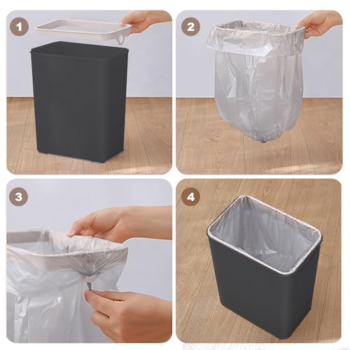 Yatmung 4 Gallons Bathroom Trash Can Automatic Touchless - Smart Trash Can | 15.5 Liters Slim Electric Trash Bin Motion Sensor - Narrow, Plastic - Skinny Garbage Can with Lid ( Matte Black ) - color: Black, size: 4 Gal
