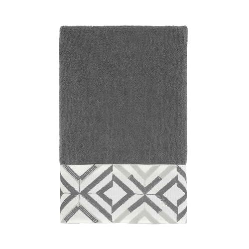 Avanti Linens - Fingertip Towel, Soft & Absorbent Cotton (Harlow Collection, Nickel) - color: Nickel, size: Fingertip Towel
