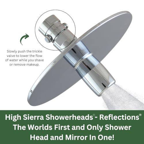 High Sierra® - Solid Lead-Free Metal 4-Way Combo with GEN 3 REFLECTIONS™ Fixed and Handheld Shower Head with Hose. Run Separately or Both at Full Flow - 1.5 GPM per Shower Head - Chrome Finish - color: Chrome, size: 1.5 GPM