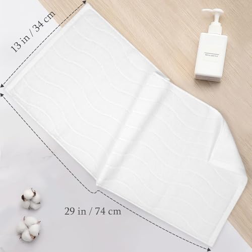 White Hand Towels for Bathroom Wavy Jacquard - 2 Piece | Luxury Spa Hotel Hand Towel, Quick Dry Absorbent Face Towels, 13x29 Inches - color: White