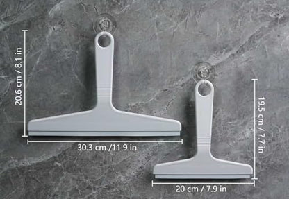 New Talent 2 PCS Shower Squeegee White, for Shower Glass, Shower Doors, Bathroom, Window and Car Glass(1 Large and 1 Small) - color: White