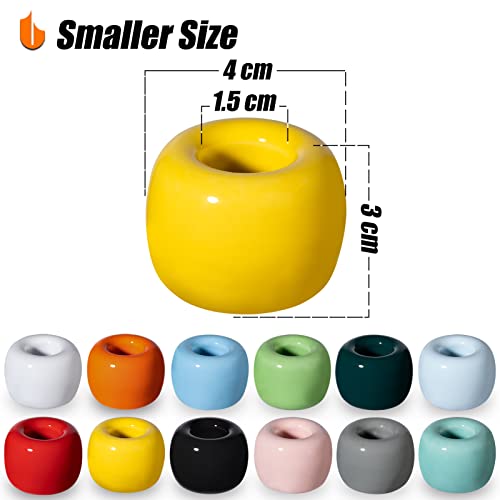Urbanstrive Sleek Mini Ceramics Toothbrush Holder Stand for Bathroom Vanity Countertops (Yellow 1-Pack) - color: Yellow 1-pack