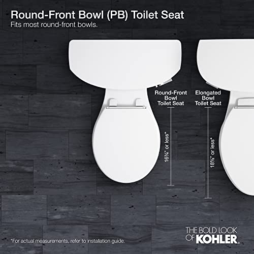 KOHLER K-4639-95 4636-G9 Cachet Quiet-Close Toilet Seat, Elongated, Ice Grey, Round - color: Ice Gray, size: Round