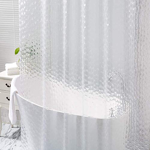 Ryhpez Shower Curtain Liner - Clear Shower Curtain Set with Hooks | 72"x78"… - color: Water Cube, size: 72"W x 78"L (Pack of 1)