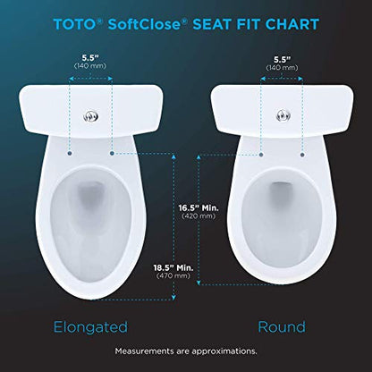TOTO SS154#01 Traditional SoftClose Elongated Toilet Seat, Cotton White