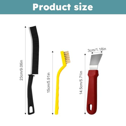 17pcs Crevice Cleaning Brush Set, Bristle Corner Cleaning Brush Set Household Use for Kitchen, Bathroom, Corner, Grout, Sink, Cup(Black)