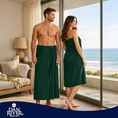 DAN River 2 Pack Bath Sheets Extra Large 35x70, Large Bath Towels for Adults, XL Oversized Heavy Duty Towel Set, 600 GSM 100% Ring Spun Cotton, Soft Quick Dry, Huntergreen - color: Huntergreen, size: Bath Sheet 35x70" (PK 2)