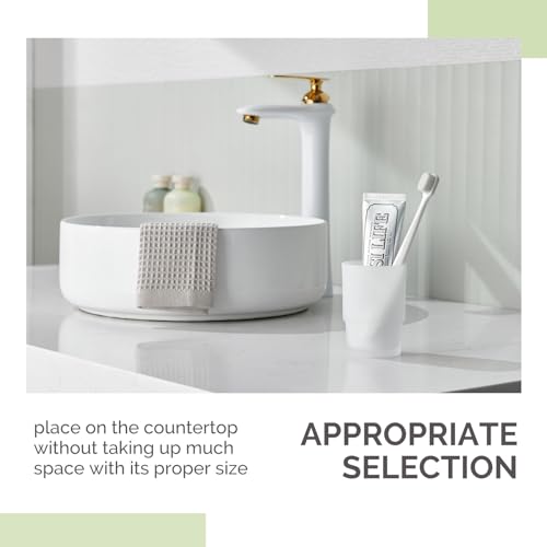 Angle Simple Bathroom Rinsing Cup, Frosted Glass Tumbler Cup | Toothbrush and Toothpaste Holder Drinking Glasses Glassware Replacement