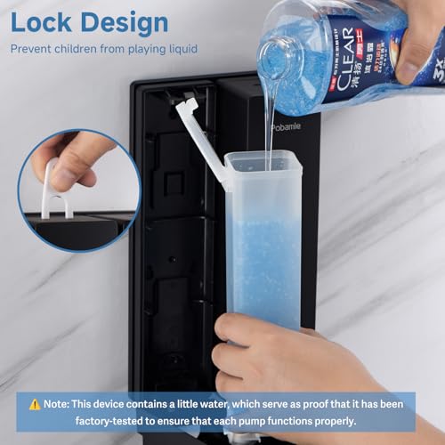 Shampoo Dispenser for Shower - Shower Soap Dispenser Wall Mounted No Drill - Shampoo Body Wash Dispenser 2 Chamber - Easy Install for Bathroom Hotel Black 800ml - color: Black 2 Chamber