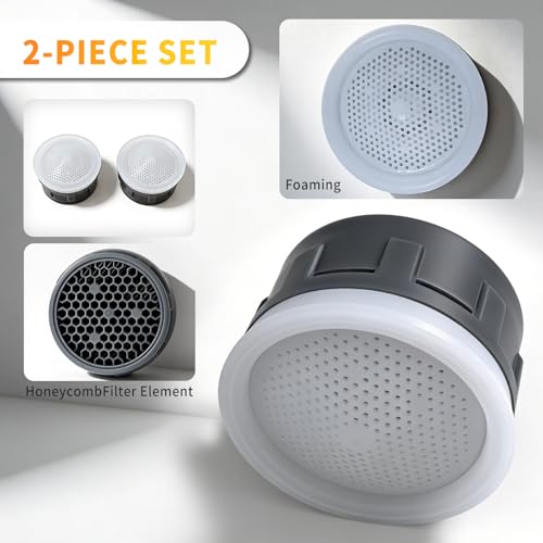 216721 Water Faucet Aerator for Moen Bathroom Kitchen Sink Inserts 2 pcs | Replacement Parts 1.0 gallon per minute Compatible with Chateau, Castleby, Villeta, Eva, Level, Waterhill, Vestige, Kingsley
