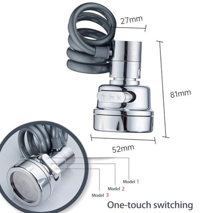 Sink Sprayer Attachment for Faucet, Faucet Extender Sprayer with Stretchable Hose - Kitchen Sink Sprayer, 3 Water Outlet Modes, Kitchen Water Saving Aerator