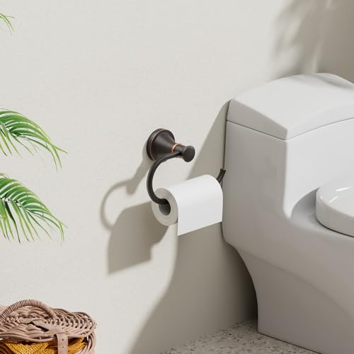 Toilet Paper Holder Wall Mount Bathroom Roll Holder Oil Rubber Bronze | Pivoting Tissue Roll Holder, High Quality Stainless Steel Hand Towel Ring Rustproof, Bathroom Accessories,Toilet Storage - color: Oil Rubbed Bronze