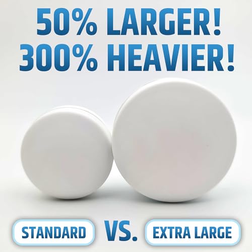 XL & Extra Heavy Powerful Anti-Billowing Magnetic Shower Curtain Weights for Splash-Free Bath Experience - 360° Silicone Wrapped - Will Never Rust - Prevent Curtain from Blowing | 4 XL Pairs | White - color: White, size: 4 XL Pairs