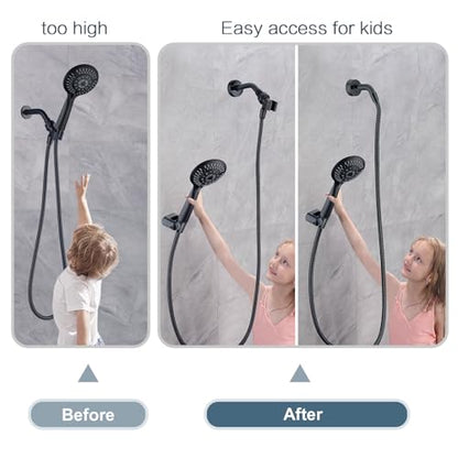 BRIGHT SHOWERS Shower Head Holder Wall Mount, Adjustable Handheld Shower Wand Holder with Universal Fit and Angle Adjustment, Oil-Rubbed Bronze - color: Oil Rubbed Bronze, style: Screw Mount - Multi-Angle