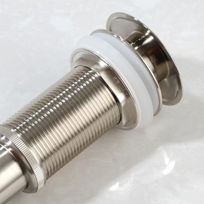 Pop-up Bathroom Sink Drain Stopper Without Overflow for Vessel Sink Lavotory Vanity, D01 (Brushed Nickel) - color: Brushed Nickel