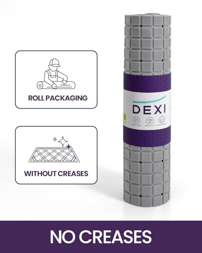 DEXI Bathtub Mat Non Slip, 39x16 Bath Tub Shower Floor Bathroom Mats Grey | Extra Long Suction Cups, Drain Holes, Machine Washable for Tub Shower Floor Bathmat - color: Gray
