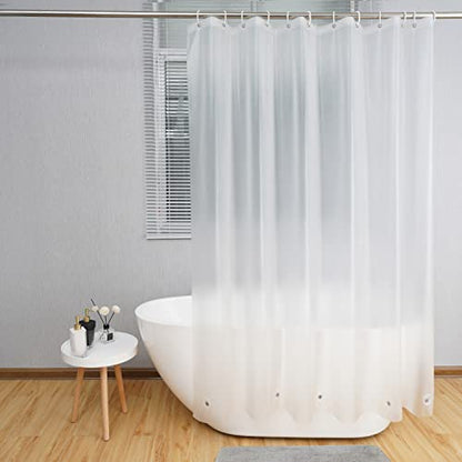 AooHome 72x96 Inch Extra Long Shower Curtain, Eva Frosted Shower Curtain Liner with 5 Bottom Magnets, Water Repellent, Semi Transparent - color: Pure Translucent, size: 72"W x 96"L (Pack of 1)