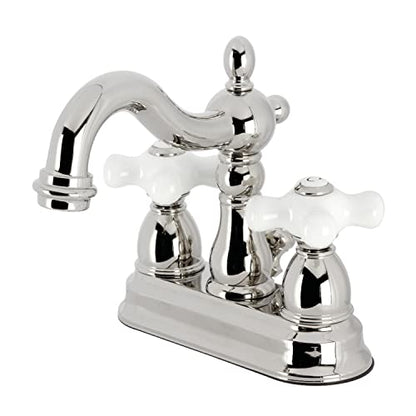 Kingston KB1606PX 4" Centerset Bathroom Faucet, Polished Nickel - color: Polished Nickel