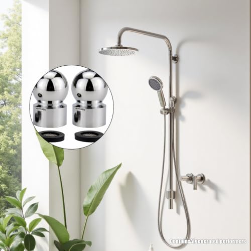 2 Pack Shower Head Swivel Adapter 1/2 Inch Shower Arm