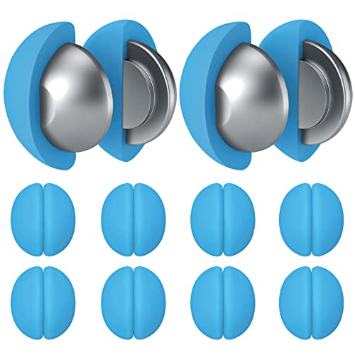 VANZAVANZU 10 Pairs Shower Curtain Weights, Silicone Wrapped Magnets, Heavy Duty Magnets Prevent Curtain Liner from Blowing, Rust-Free, Sea Blue - color: Sea Blue, size: 1.2"W x 1.2"L (Pack of 10)