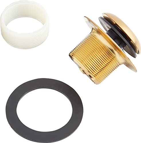 Signature Hardware 477094 Pop-Up Drain with Overflow Cover for Alcove Tub - Matte Black - color: Matte Black