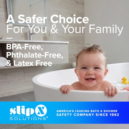 SlipX Solutions 39x16 Extra Long Non Slip Bath Mat, Tub & Shower, Blue | Anti Slip Mat for Elderly & Kids Bathroom, 30% More Coverage, 200 Suction Cups, Hundreds of Drain Holes - color: Blue