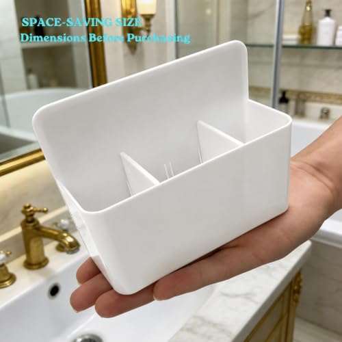 Magnetic Toothbrush Holder for Cruise Essentials, Wall Mounted Organizer for Caribbean/Alaska Cruise Essentials, Cruise Ship Essentials and Must Haves - color: White