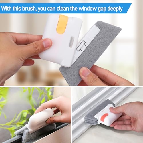 Palksky Window Track Cleaner Set, Window Groove Cleaning Brush Tools, 7PCS