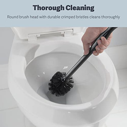 Casabella Bowl Brush & Plunger Combo - Heavy-Duty Toilet Plunger and Cleaning Brush, Ergonomic Handles, Durable Bowl Brush, Tackles Tough Clogs, Discreet Storage - size: (Pack of 1)