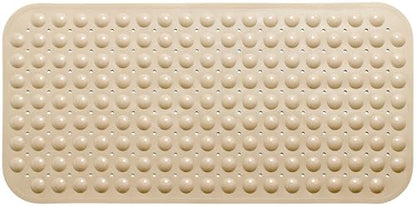 Large Non-Slip Bathtub & Shower Mat 31”x16” (Smooth/Non-Textured Tubs Only) Safe, Clean, Machine-Washable, Superior Grip&Drainage, Vinyl, Opaque Light Brown - color: Opaque Light Brown, size: Large (31"x16")