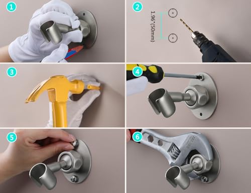 Solid Brass Adjustable Shower Head Holder Wall Mount(Brushed Nickel) | Pivot ball joint allows 360° rotation. Screw mount for secure wall installation. Fits most handheld shower sprayers. - color: Brushed Nickel