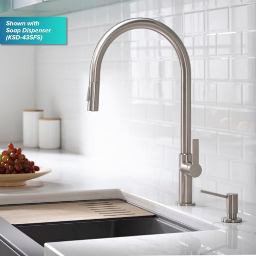 KRAUS Oletto High-Arc Tall Single Handle Pull-Down Kitchen Faucet in Spot Free Stainless Steel, Height 20 3/8 inch, KPF-2821SFS - color: Spot Free Stainless Steel, style: High Arc Faucet