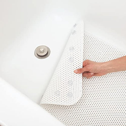 Duck Brand Softex Bath Mat for Tubs, Machine Washable, 17 x 36 Inches, Blue, Skid Resistant (393478)