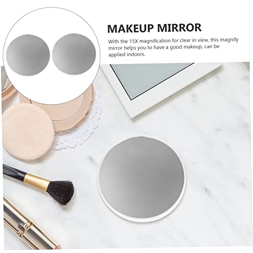 Mikinona 2pcs Suction Cup Magnifying Mirror Lighted Makeup Mirror Magnification Wall Mount for Bathroom