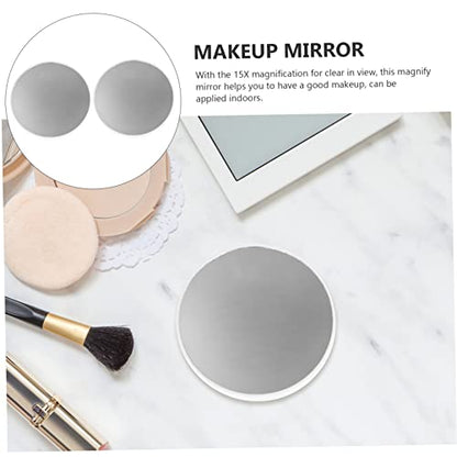 Mikinona 2pcs Suction Cup Magnifying Mirror Lighted Makeup Mirror Magnification Wall Mount for Bathroom