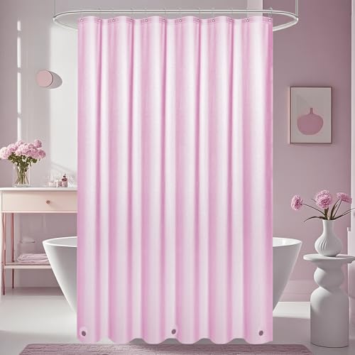 Seenus Dreamy Pink Glitter PEVA Shower Curtain Extra Long 78 Length, Waterproof Plastic Sparkle Shower Curtain Liner with 3 Large Magnets, 72x78 Inch Shimmery Rose Pink Bathroom Shower Curtain - color: Glitter Pink, size: 72"W x 78"L (Pack of 1)