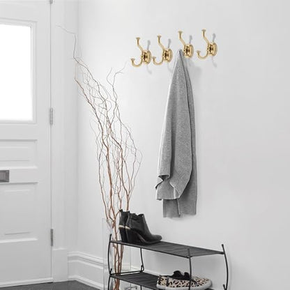 1 Pack 4-1/2 Inch Zinc Alloy Champagne Bronze Towel Hooks | Solid Metal | Wall Mount | Robe Hooks | Coat Hooks | For Bathroom, Shower, Bedroom, Entryway | Bathroom Hardware Accessories - color: Champagne Bronze